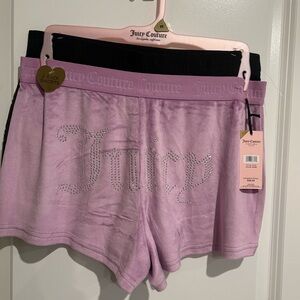 NWT- Juicy Couture woman’s pajama short, set of 2, 1 black & 1 purple